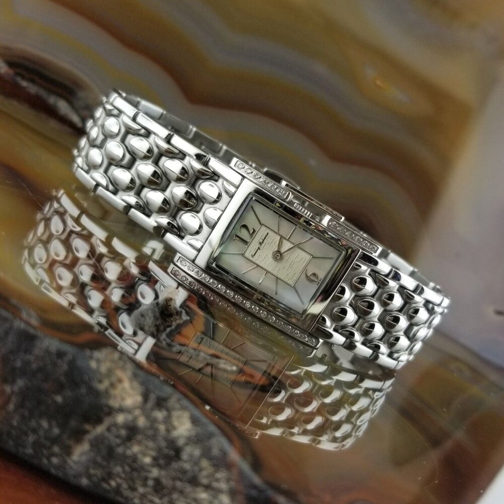 Womens TOMMY BAHAMA Diamond Shores Silver Watch